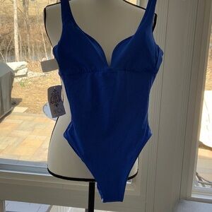 Becca NWT Blue one piece swimsuit